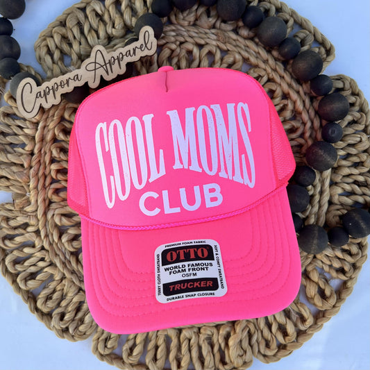 Cool Moms Club Hat, Foam Trucker Hat for Women, Trendy Mom Hat, Mom Life Trucker Hat, Cool Mom Gift, Retro Mom Hat, Gift for Mom