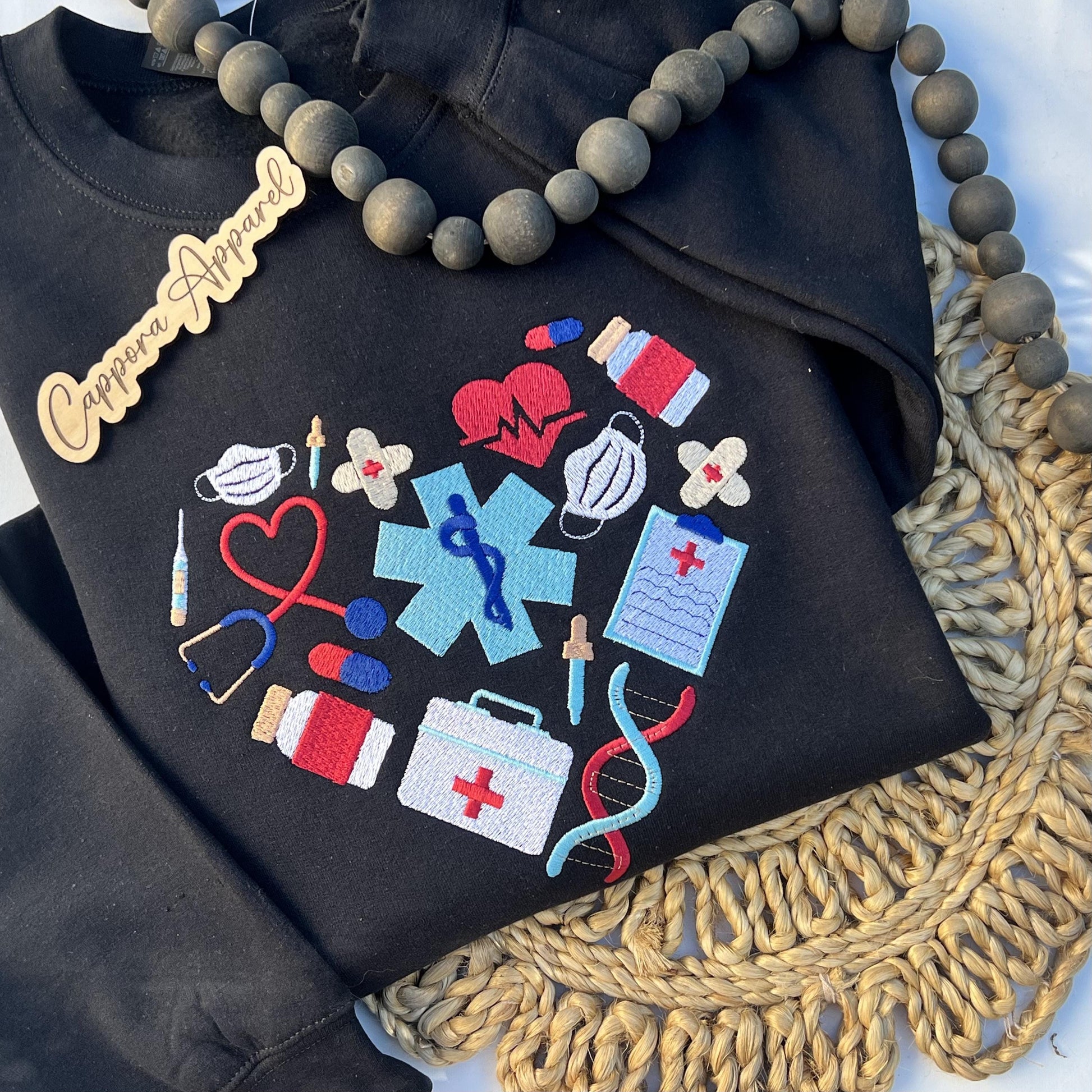 Nurse Sweatshirt, Embroidered Nursing Crewneck, Nursing Heart Sweatshirt, Nurse Gift, Nursing Student Gift, RN Gift
