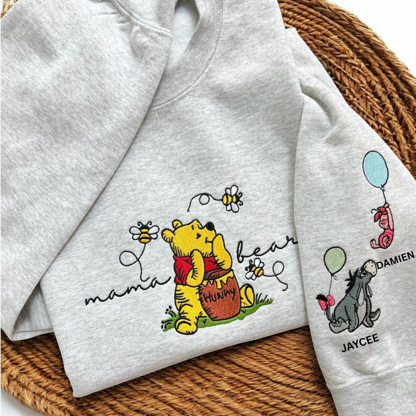 Mama Bear Embroidered Crewneck Sweatshirt, Mama Sweatshirt, Mom Crewneck, Embroidered Mom Gift, Mama Bear Shirt, Gift for Mom