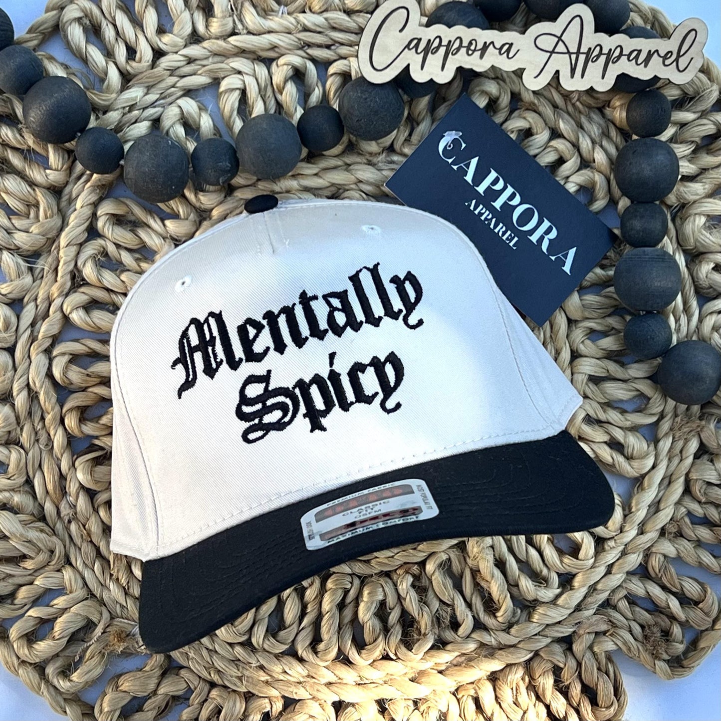 Mentally Spicy Hat, Funny Embroidered Canvas Hat, Sarcastic Trucker Hat for Women, Trendy Statement Hat, Funny Gift for Her, Mom Hat