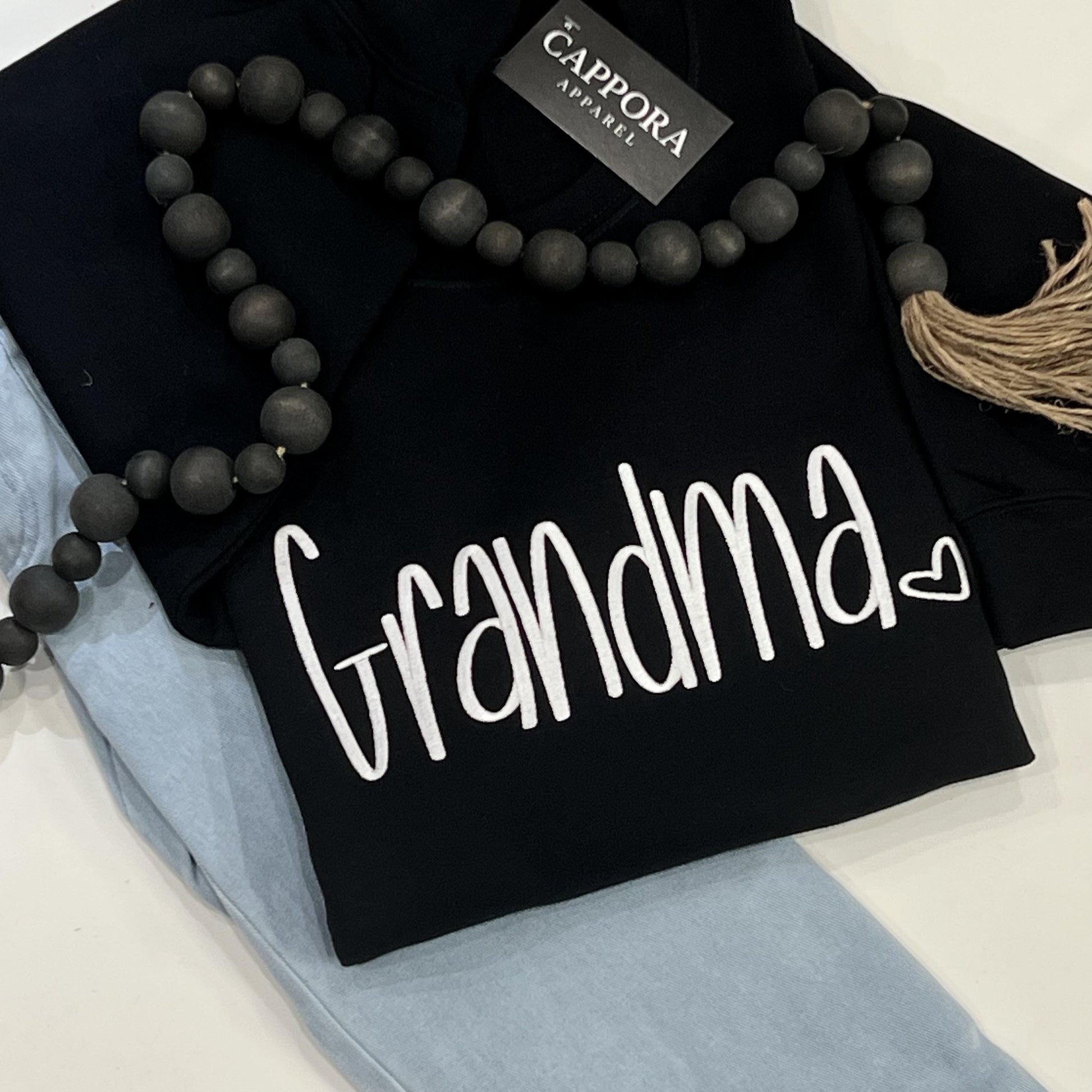 Personalized Embroidered Crewneck, Grandma Mimi CeCe Wifey Nurse Auntie Sweatshirt, Custom Embroidery Gift for Her, Personalized Sweatshirt