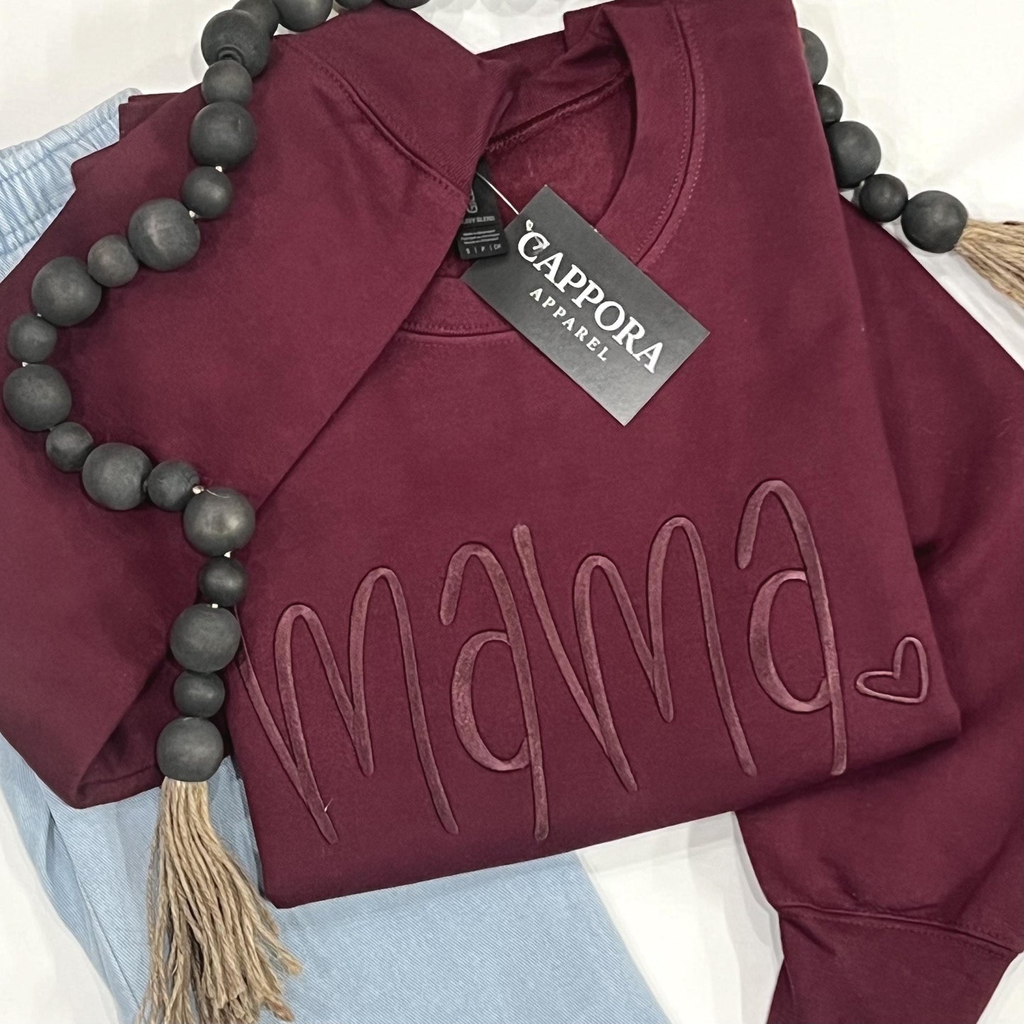Personalized Embroidered Crewneck, Grandma Mimi CeCe Wifey Nurse Auntie Sweatshirt, Custom Embroidery Gift for Her, Personalized Sweatshirt