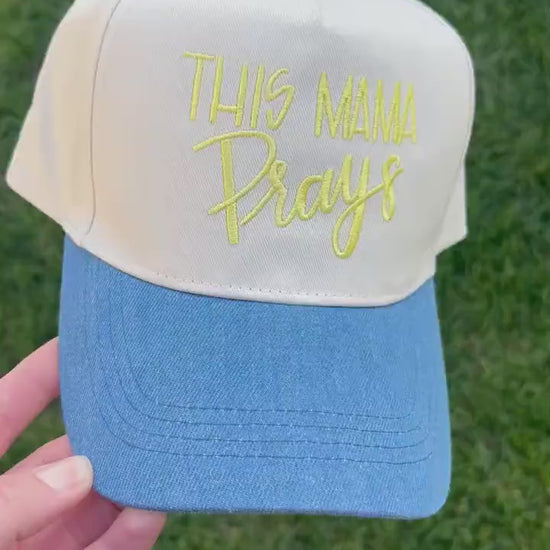 This Mama Prays Embroidered Hat | Christian Mom Hat, Faith Based Trucker Hat, Religious Mama Baseball Cap, Jesus Mom Gift, Cute Church Hat