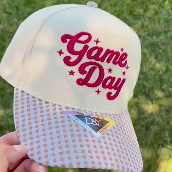 Game Day Embroidered Hat | Football Season Hat | Game Day Cap | Tailgate Hat | Football Fan Gift | Sports Cap