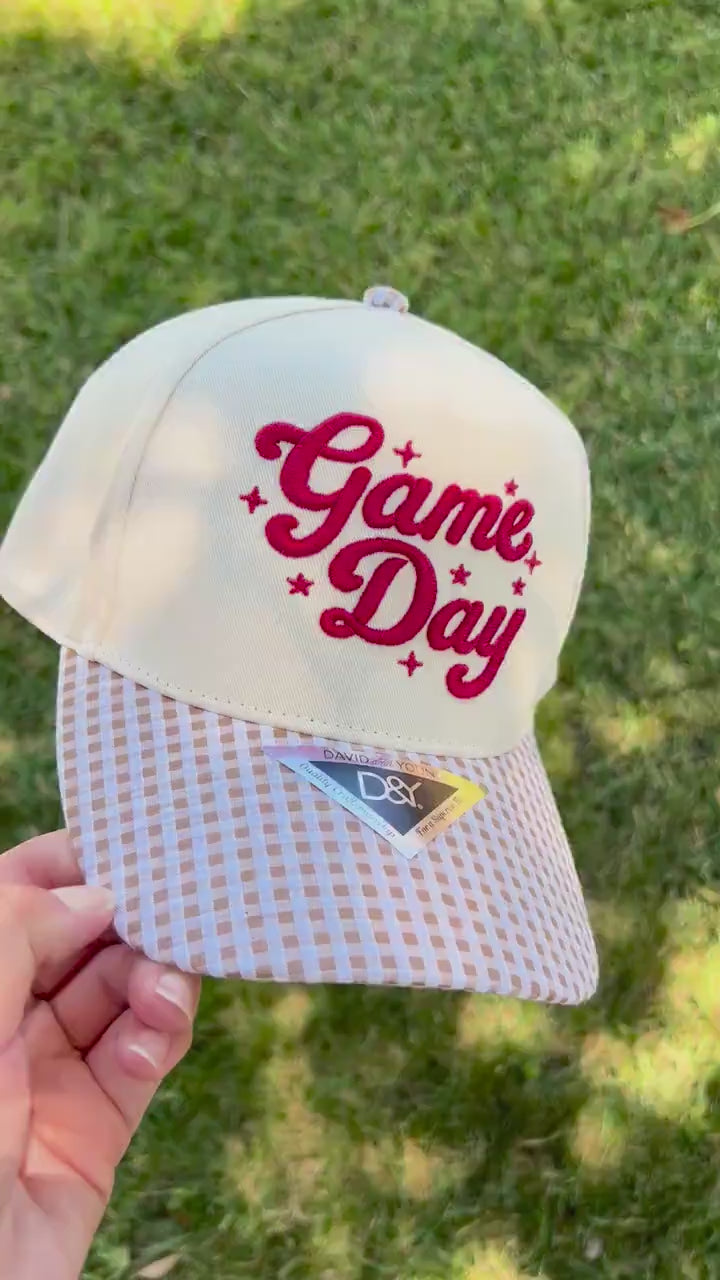Game Day Embroidered Hat | Football Season Hat | Game Day Cap | Tailgate Hat | Football Fan Gift | Sports Cap