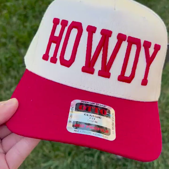 Howdy Trucker Hat | 3D Puff Embroidered Hat, Western Cowgirl Hat, Cute Country Hat for Women, Rodeo Baseball Cap, Cowboy Style Hat